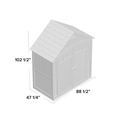 Covington Outdoor 7 1/2 ft. wide x 4 ft. deep storage shed