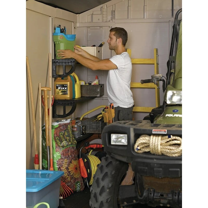 Factor 8 ft wide x 11 ft deep resin storage shed