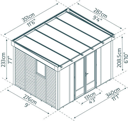 Palram - Canopia Copenhagen 9x12 Studio Kit