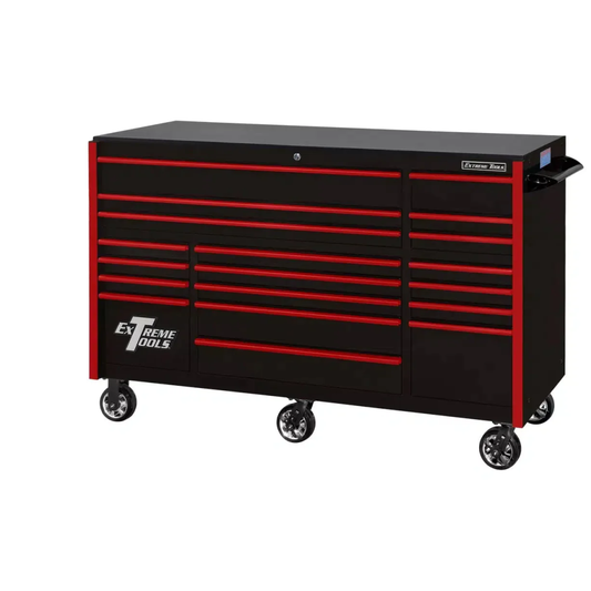 Extreme Tools Rx Series Roller Cabinet 72" X 30" Black