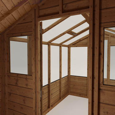 Mercia 12 x 6 Tongue and Groove Combi Greenhouse and Wooden Storage Shed