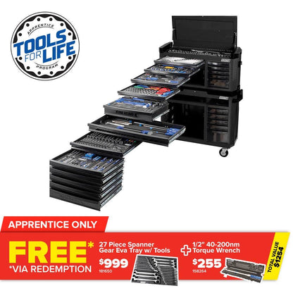 KINCROME TFL 551 Piece 22 Drawer Contour Wide Tool Kit Black P1810MB