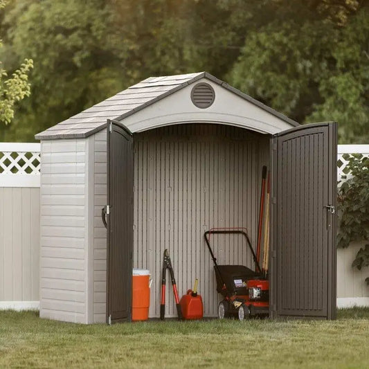 8 ft. W x 5 ft. D Plastic Storage Shed