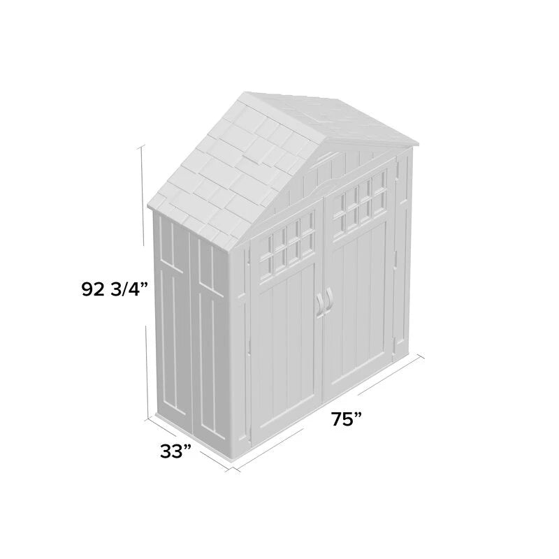 Everett Outdoor 6'W x 3'D Plastic Storage Shed